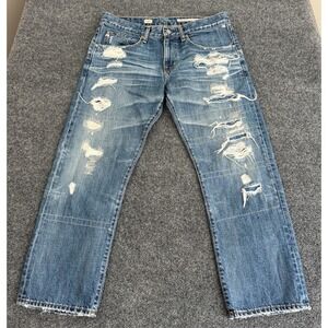 AG Adriano Goldschmied Ex-Boyfriend Crop Jeans Womens 29 Distressed